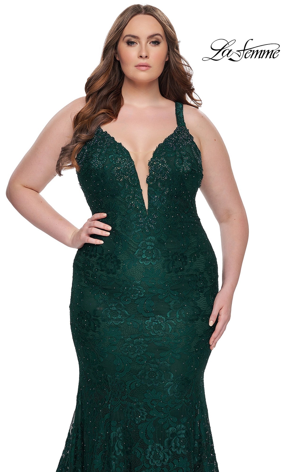 La Femme Dark Emerald Dresses