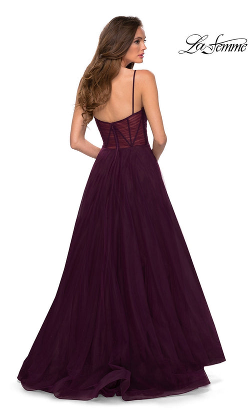 La Femme Dark Berry Dresses