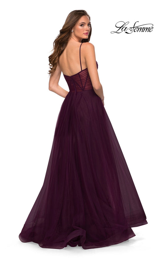 La Femme Dark Berry Dresses