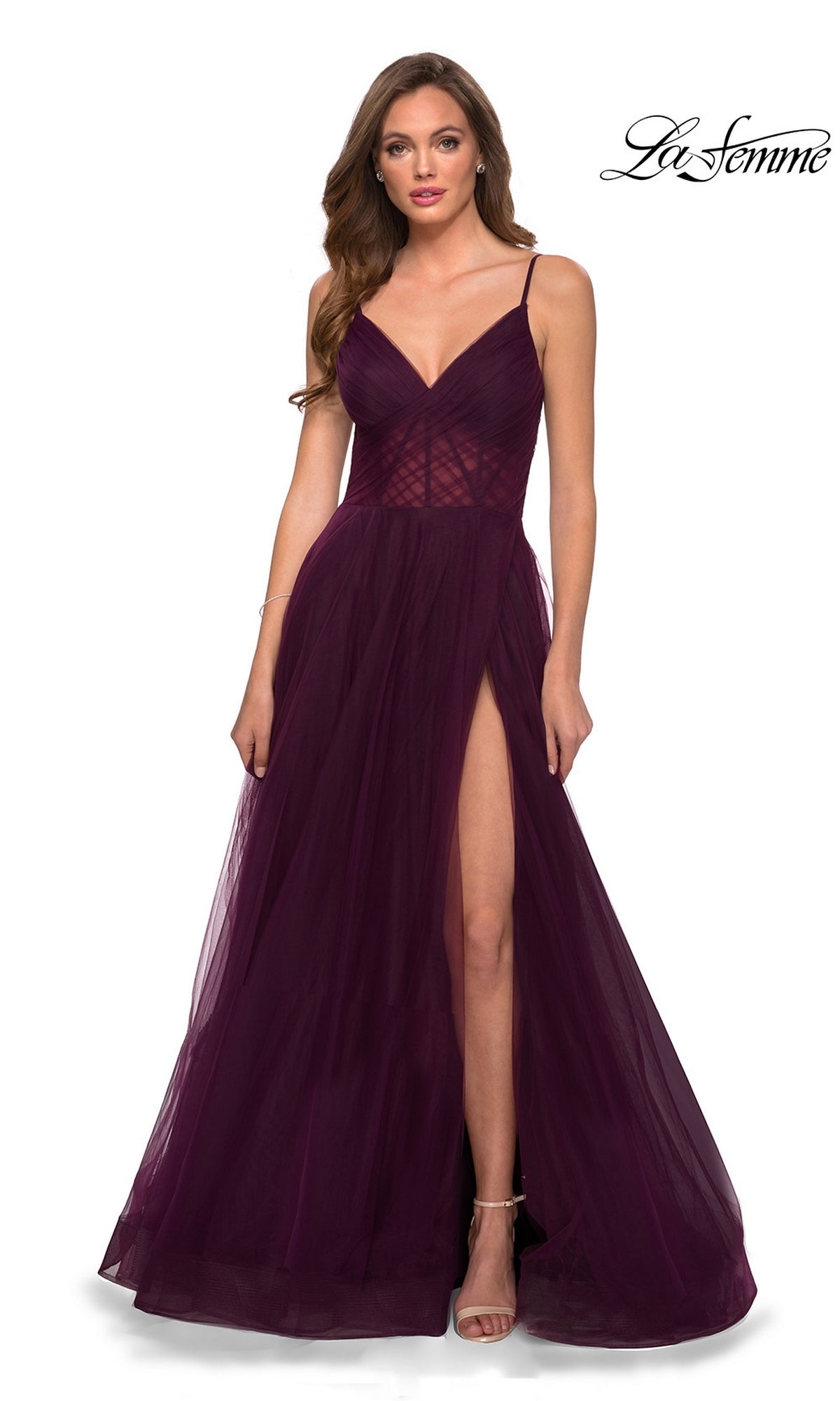 La Femme Dark Berry Dresses