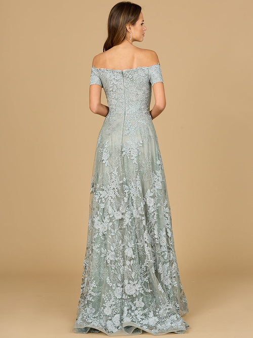Off Shoulder A-Line Gown