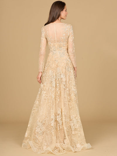 Lace Ballgown with Long Sleeves