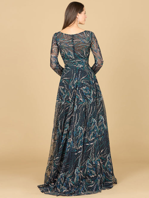Lace Gown With Long Sleeves