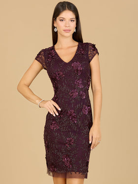 Lara 29179 Cap Sleeve Embellished Mother of Bride Dress