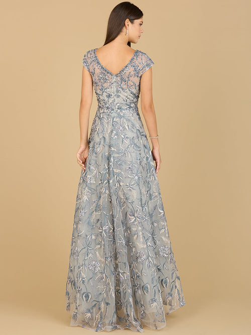 Lace Embellished A-Line Dress