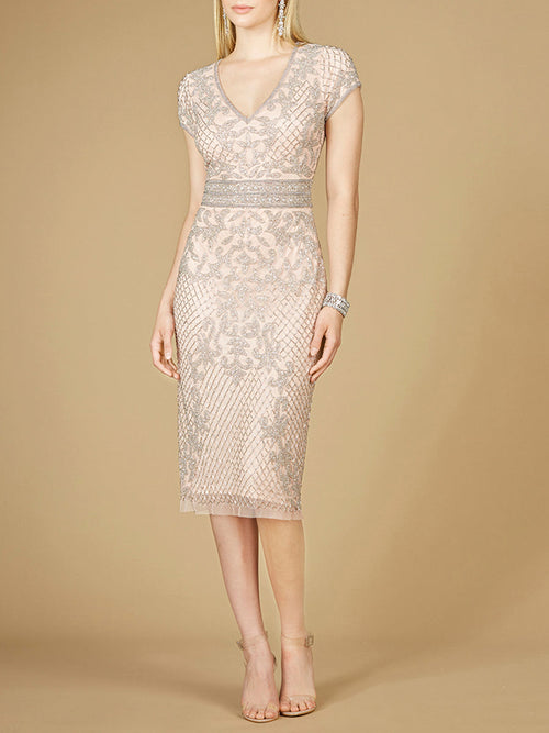 Cap Sleeve Midi Gown  - OUTLET