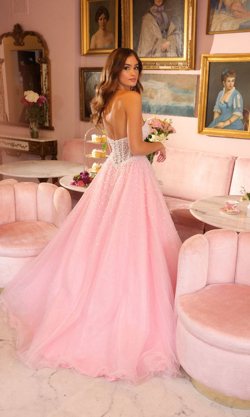 Ava Presley 29226 Strapless Corset Elegant Chic Statement Tulle Dress