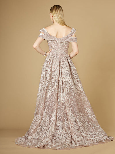 Off Shoulder Mermaid Lace Gown with Overskirt