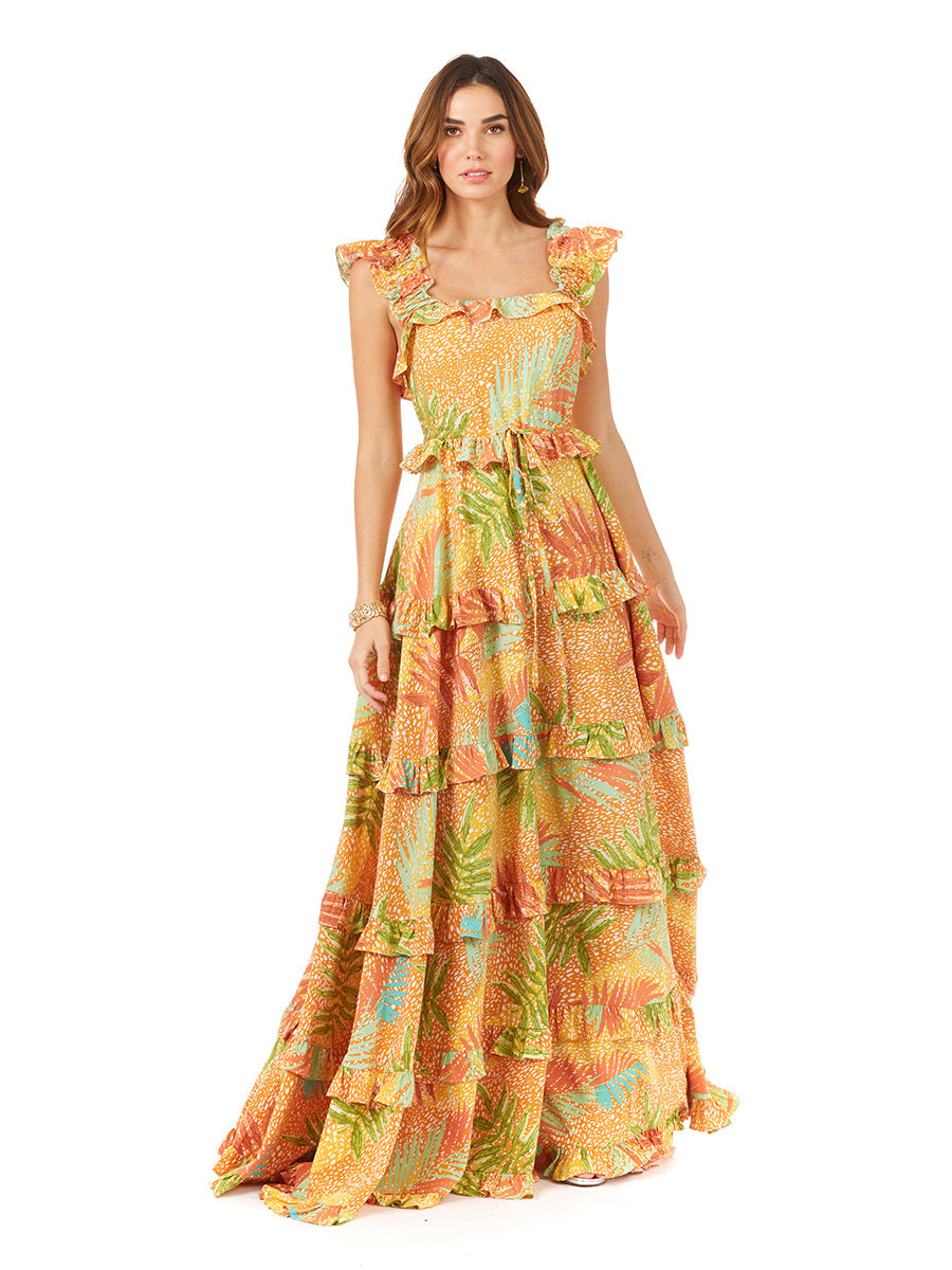 Lara New York Yellow Print Dresses