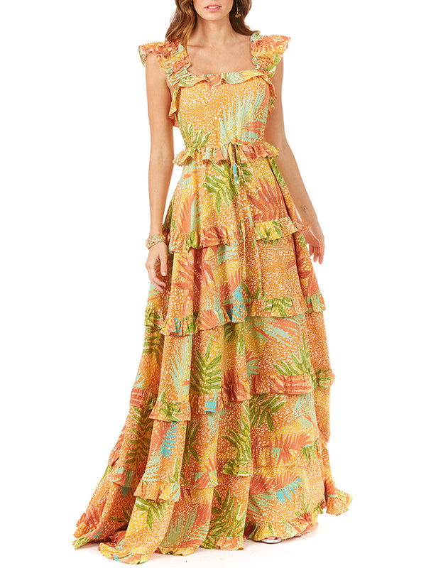 Lara New York Yellow Print Dresses