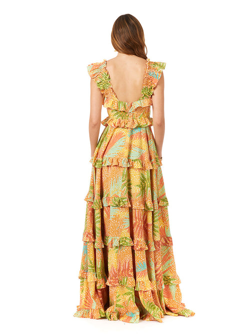 Lara New York Yellow Print Dresses