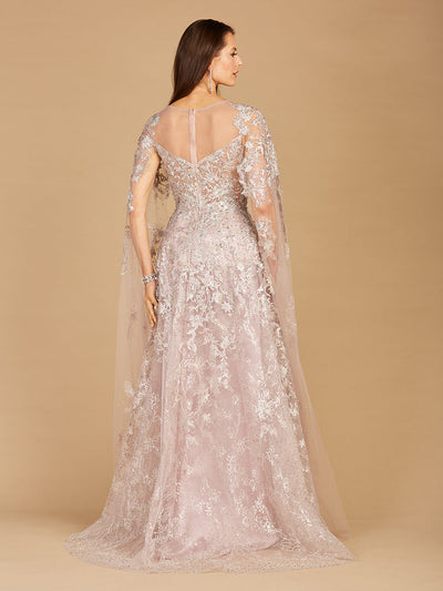 Lara 29300 Lace Mother of the Bride Dress with Cape Sleeves