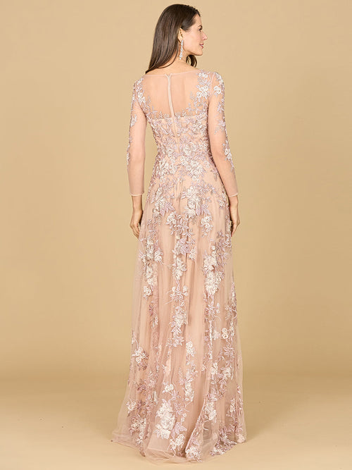 Long Sleeve Modest Lace Gown