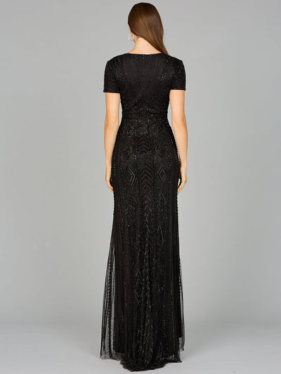 Lara 29606 - Closed Back, Cap Sleeve Dress