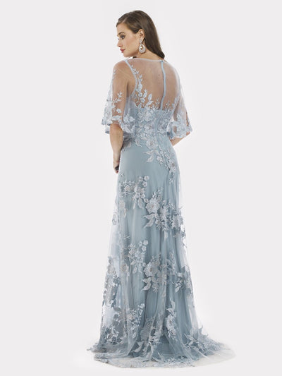 Cape Sleeves A-line Lace Gown