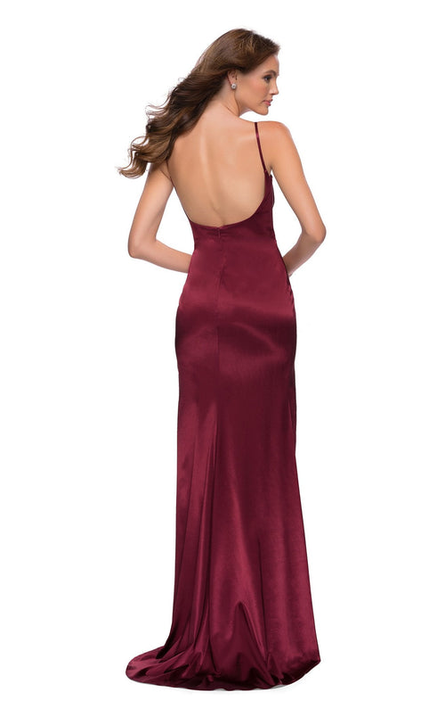 La Femme 29945C Slit Sleeveless Prom Dress