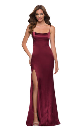 La Femme 29945C Slit Sleeveless Prom Dress