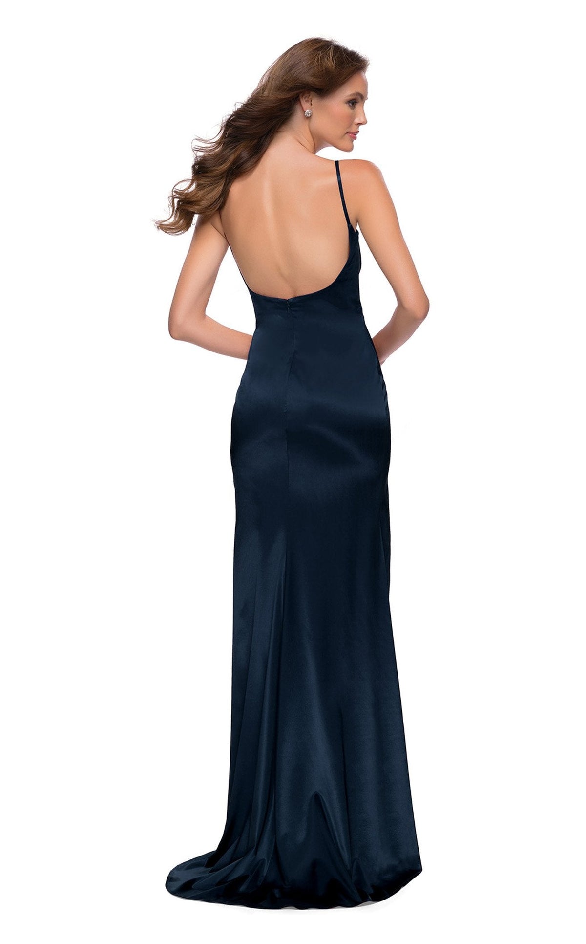 La Femme 29945C Slit Sleeveless Prom Dress