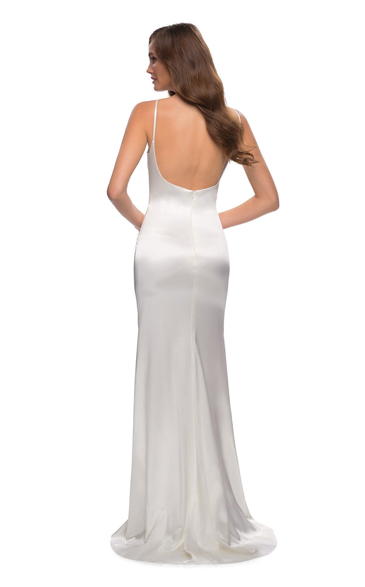 La Femme 29945C Slit Sleeveless Prom Dress