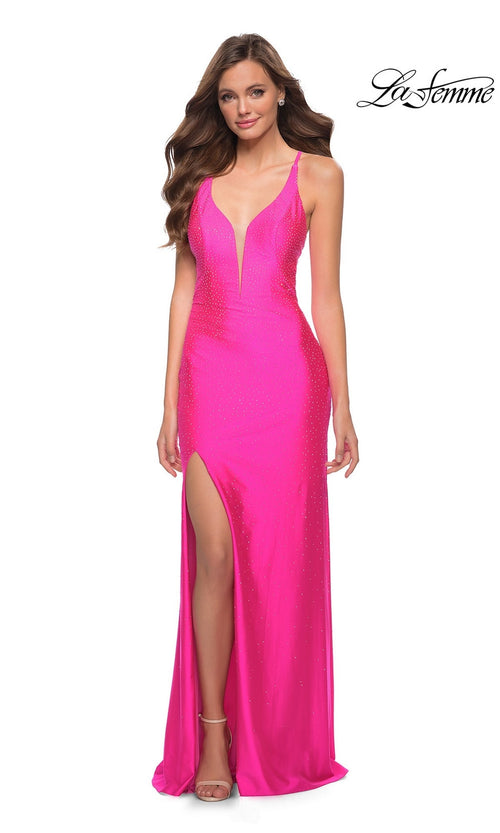 La Femme Neon Pink Dresses
