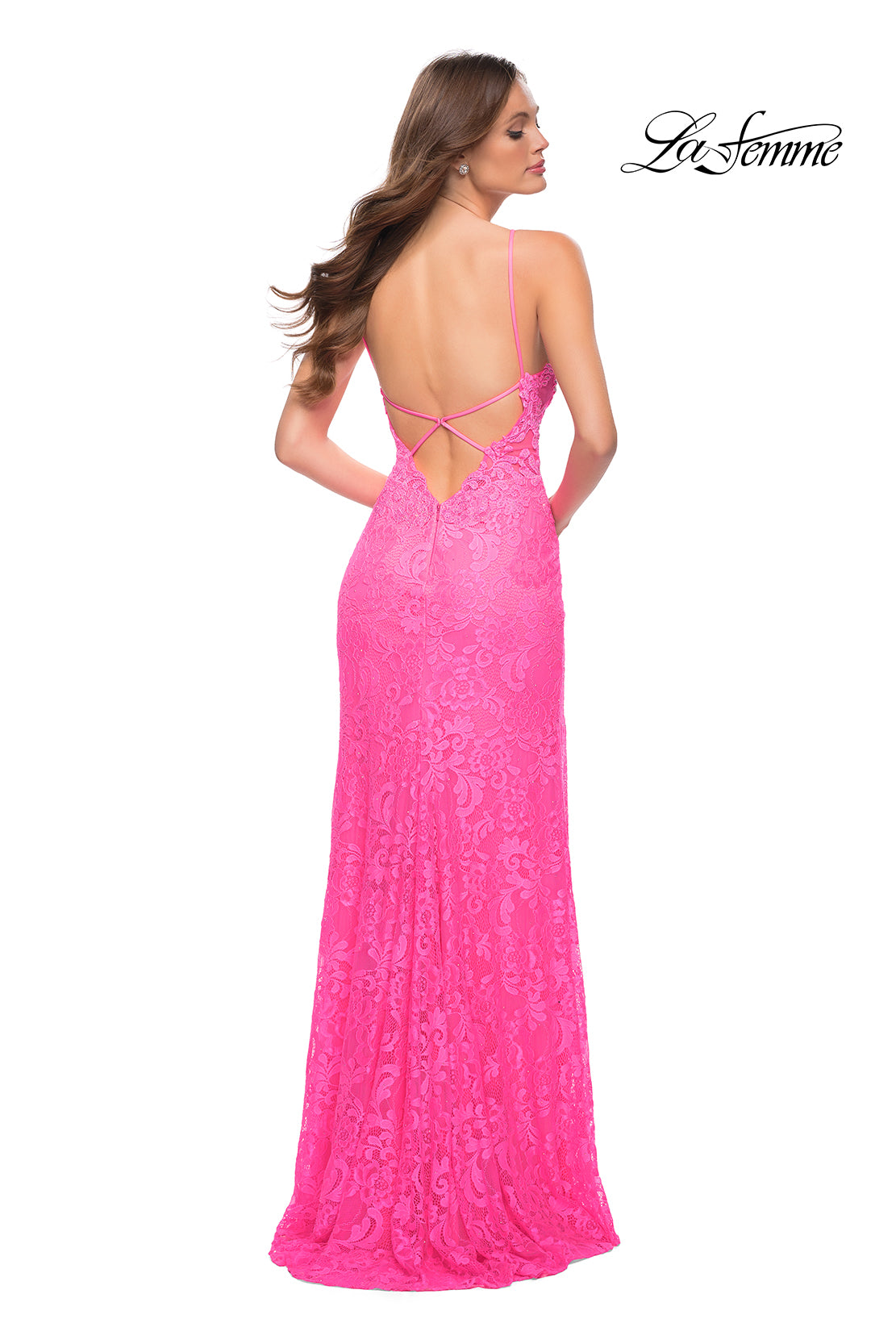 La Femme Neon Pink Dresses