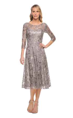 La Femme 29993C Lace Beaded Embroidered A Line Formal Dress