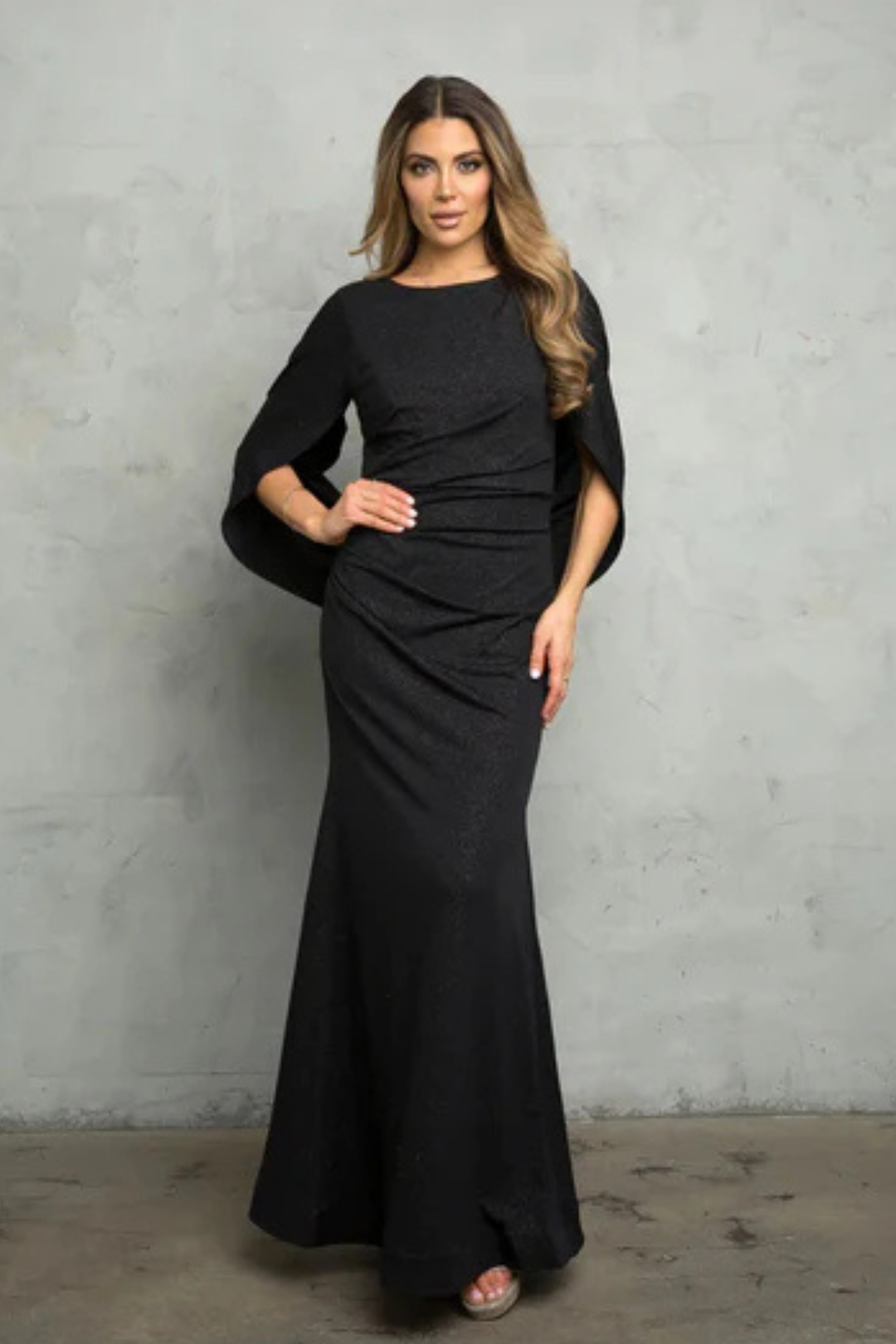 Eva USA 3470 Black Funeral Dress for Women and Ladies Plus Size Outfit