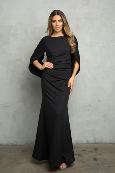 Eva USA 3470 Black Funeral Dress for Women and Ladies Plus Size Outfit