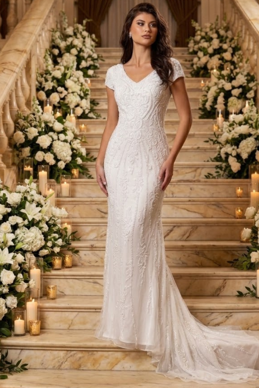 Primavera Couture 11121 Long Bridal Gown Fitted Wedding Dress
