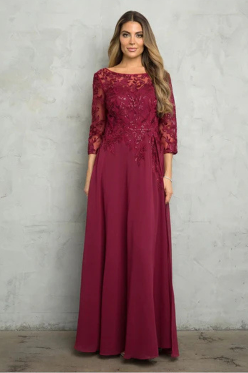 Clearance Eucalyptus Size L A-Line Long Mother of the Bride Formal Dress By Eva USA 5258
