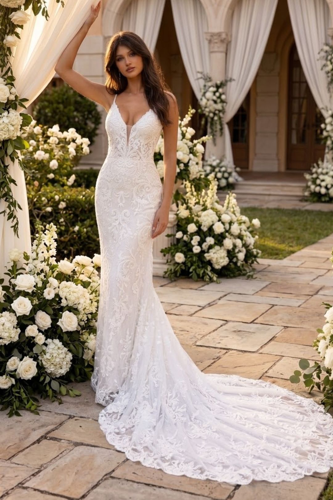 Primavera Couture 11112 Fitted Long Wedding Dress