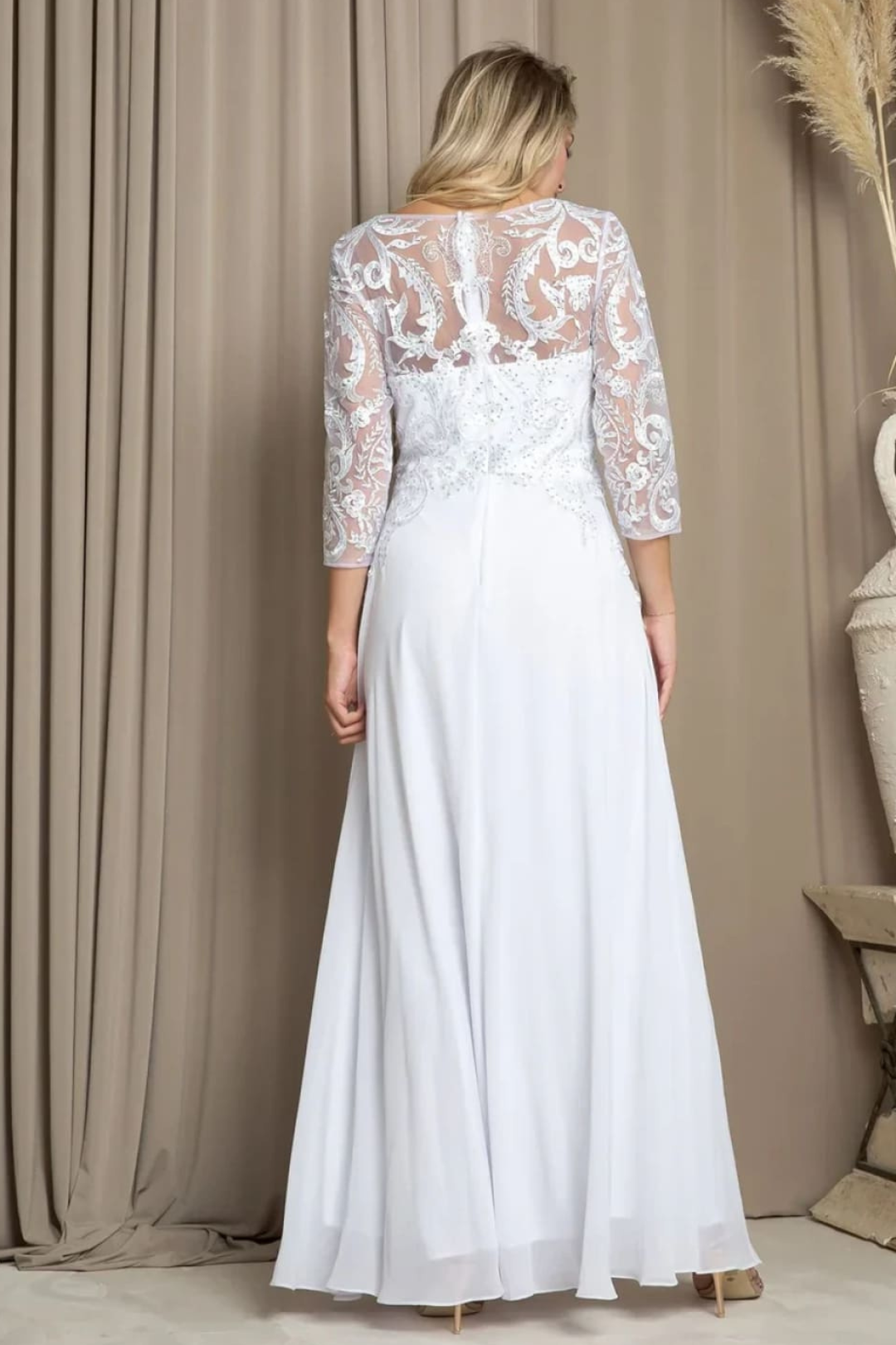 Eva USA 5248 Long A-Line Simple Wedding Dress