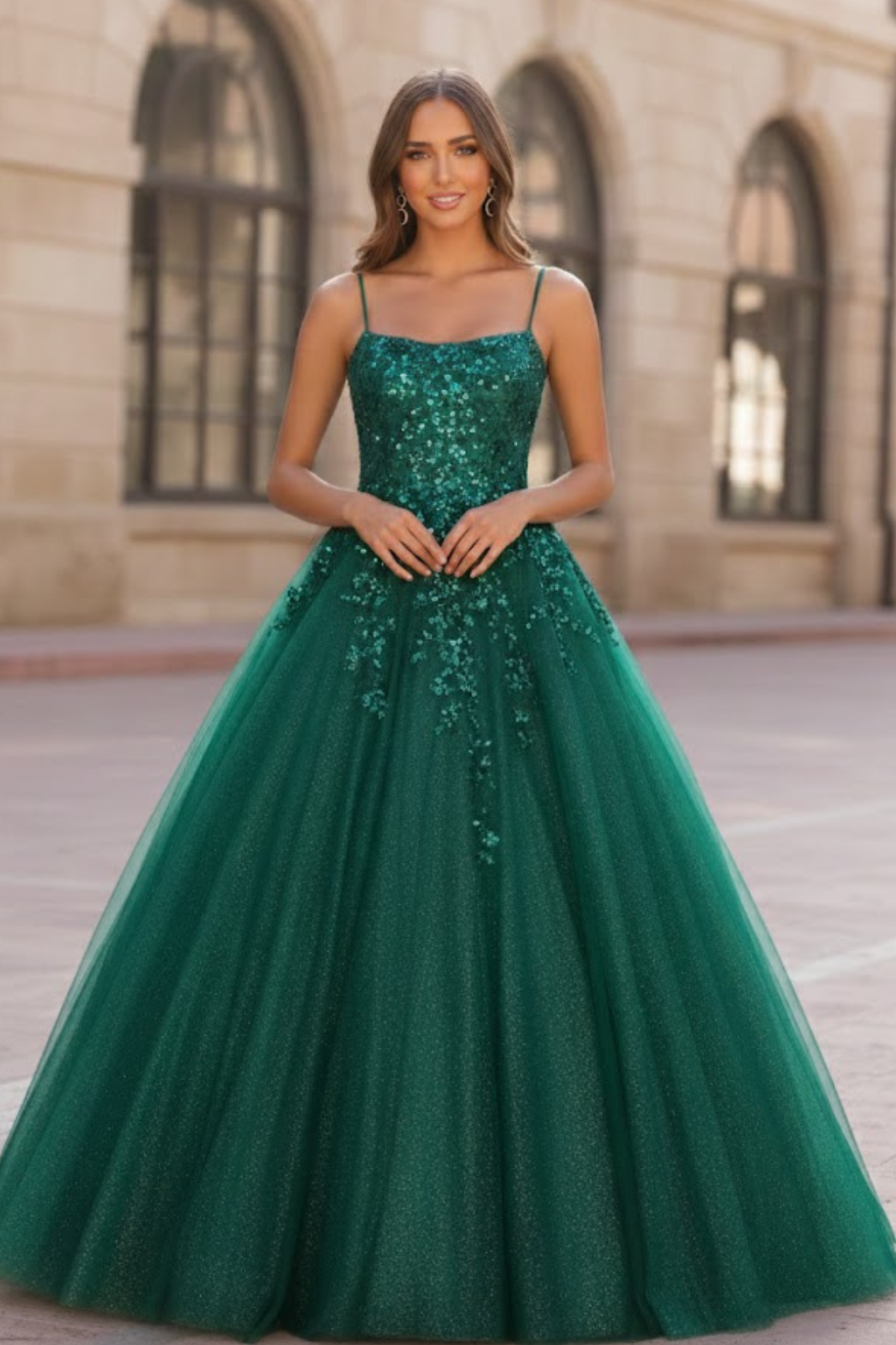formal quince dresses Nox Anabel H1464 Tulle Dress Embellished Long Prom Ball Gown feature_Sweet 16