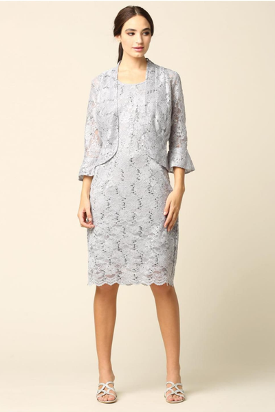 Eva USA 3347 2-Piece Lace Jacket Dress for the Mother of Bride