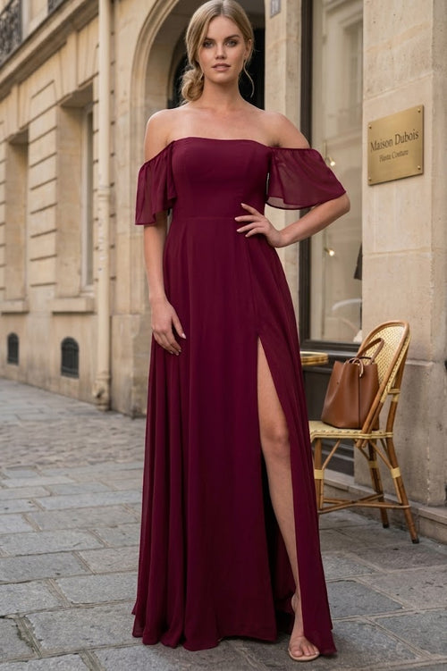 Eva USA 3454 Long Formal Bridesmaids Chiffon Evening Gown