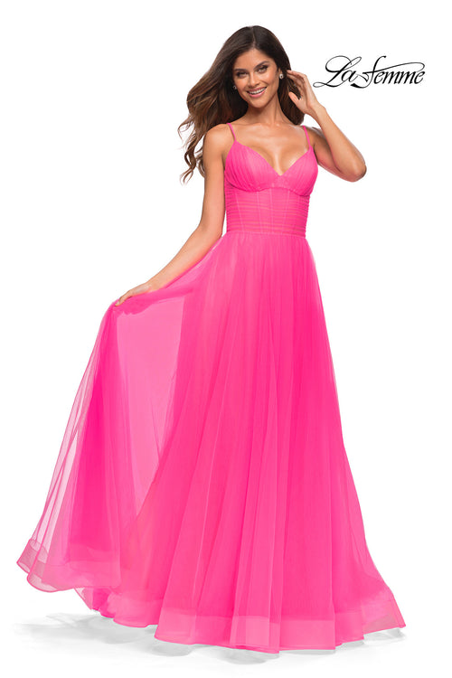 La Femme Neon Pink Dresses
