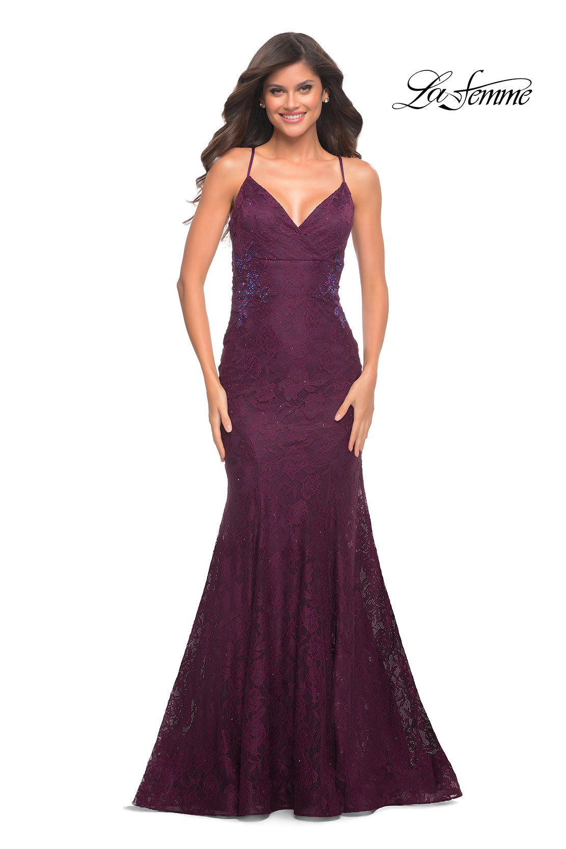 La Femme Dark Berry Dresses