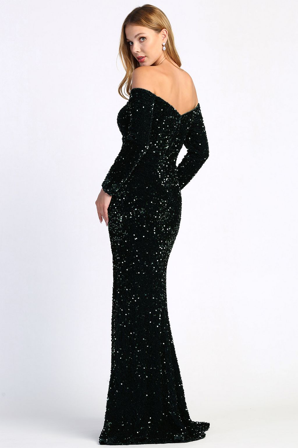 Prom Dresses Long Sequin Formal Evening Prom Dress Navy