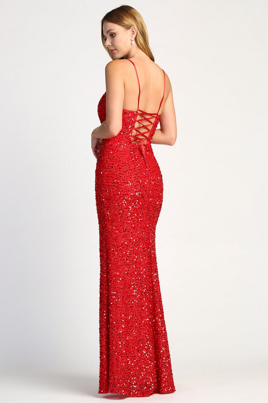 Prom Dresses Long Formal Fitted Sequin Prom Dress Emerald