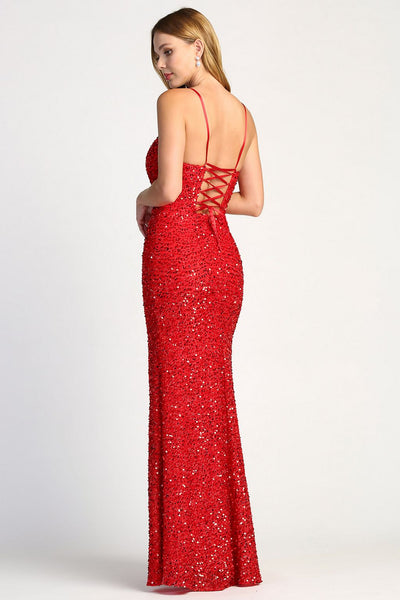 Prom Dresses Long Formal Fitted Sequin Prom Dress Emerald