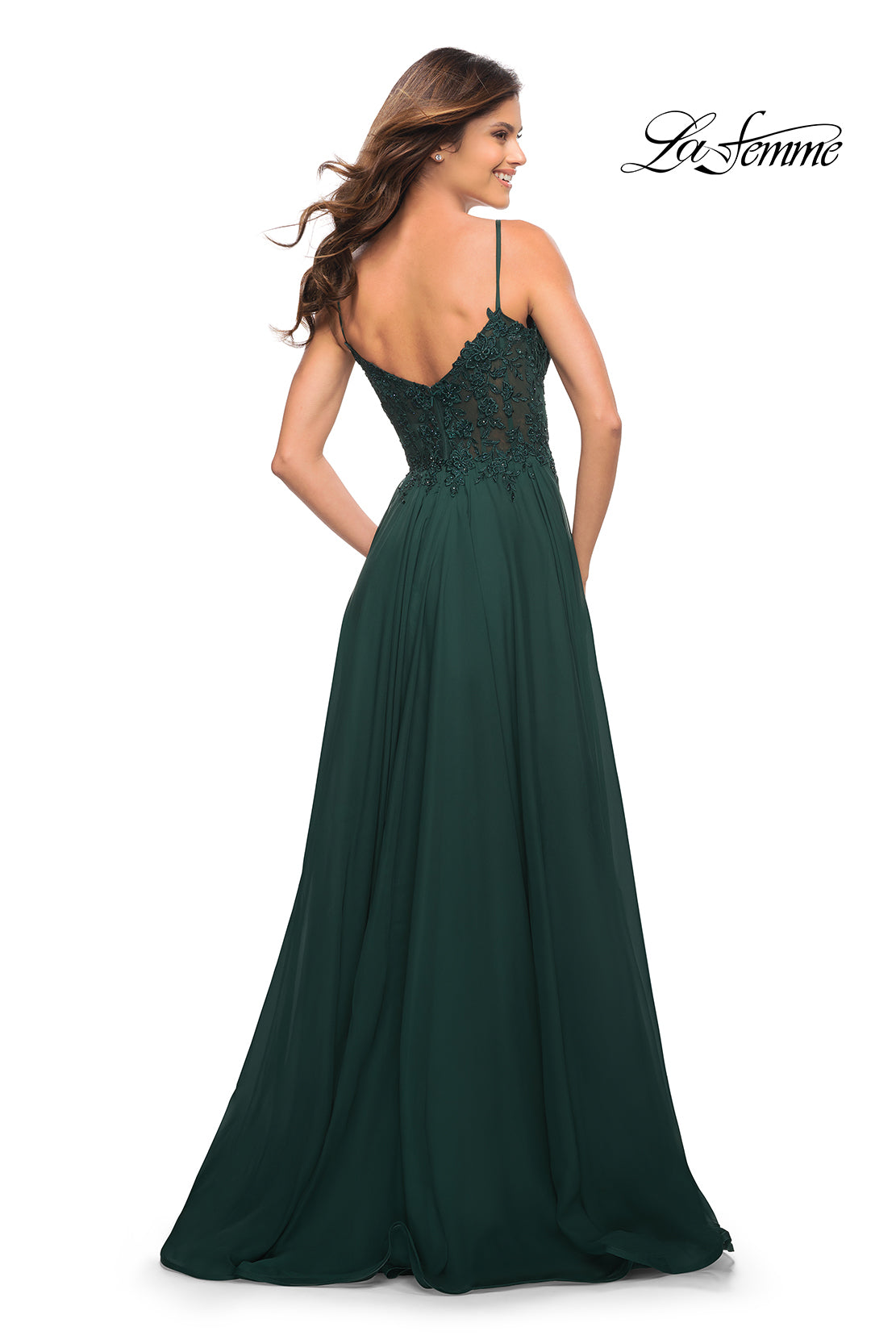 La Femme Dark Emerald Dresses