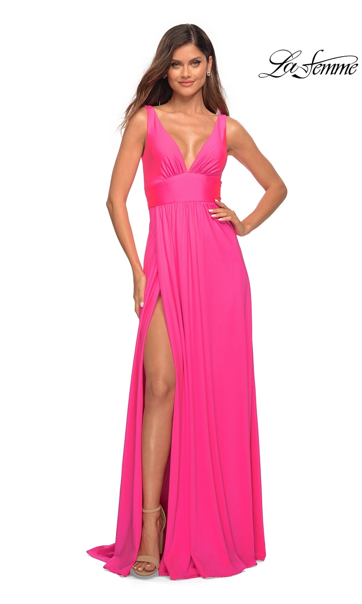 La Femme Neon Pink Dresses