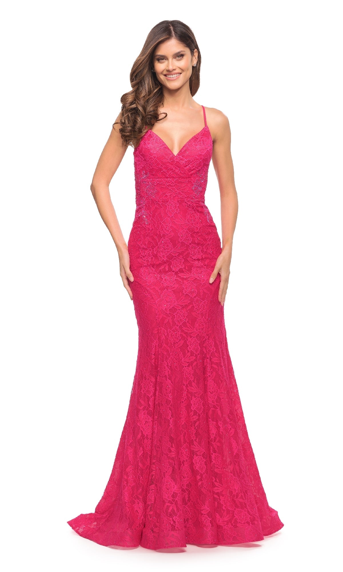 La Femme Hot Pink Dresses