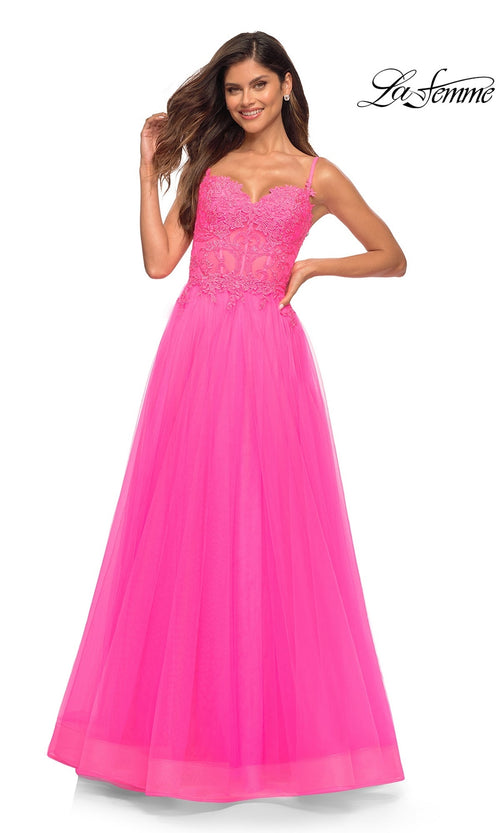 La Femme Neon Pink Dresses