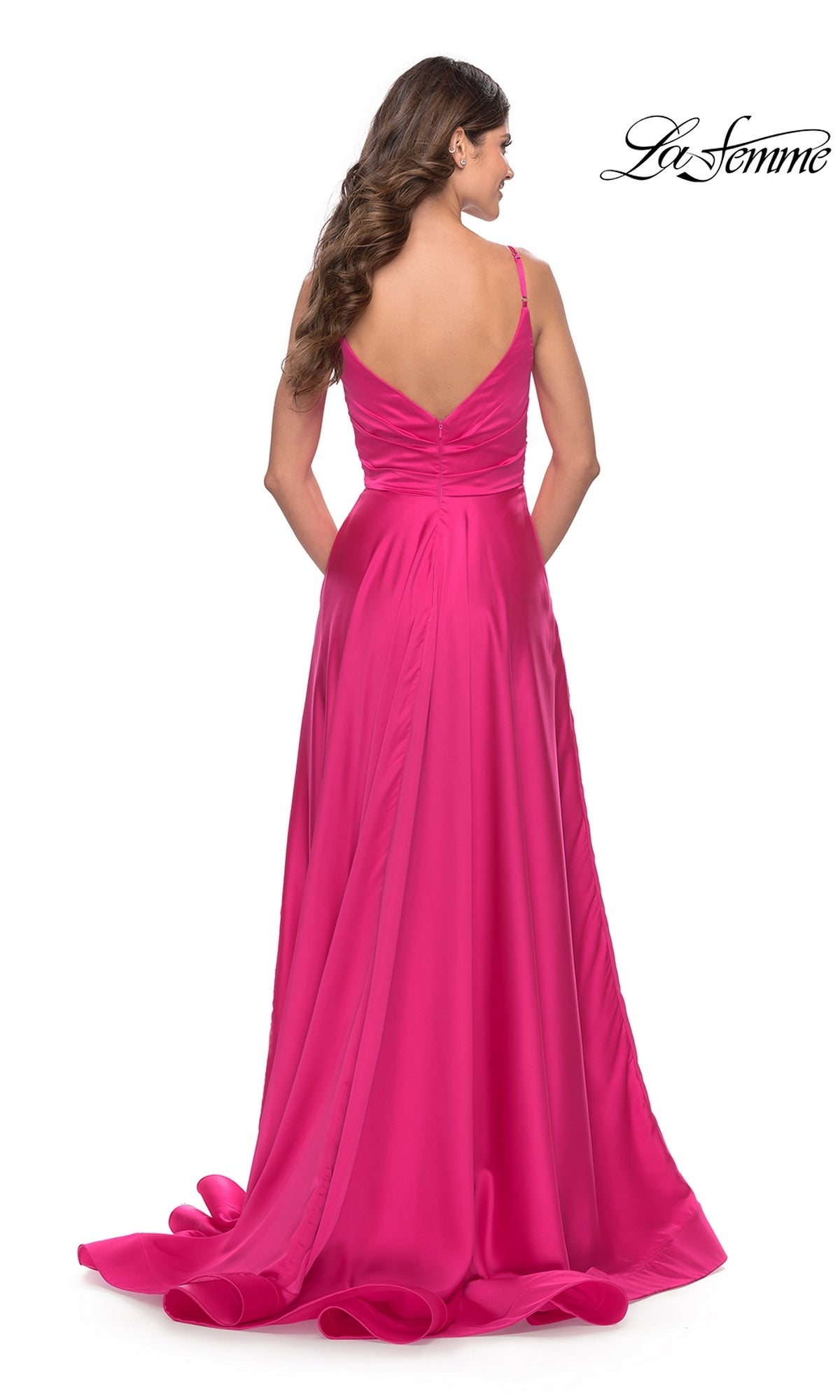 La Femme Hot Coral Dresses