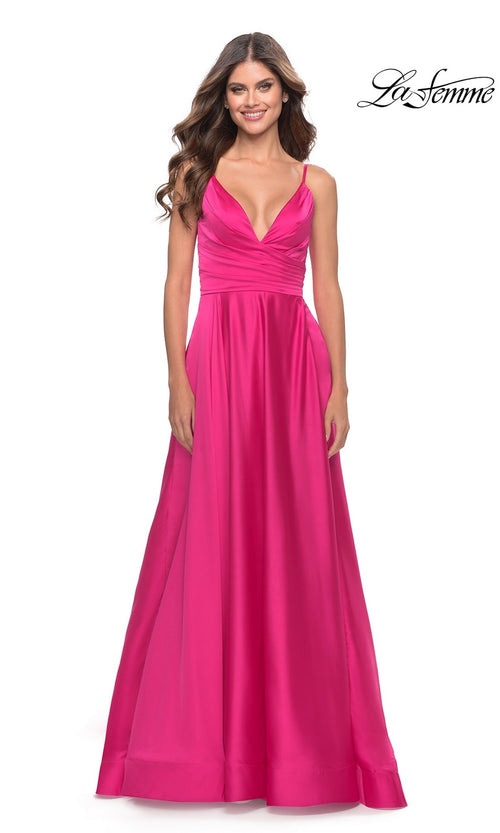 La Femme Hot Coral Dresses