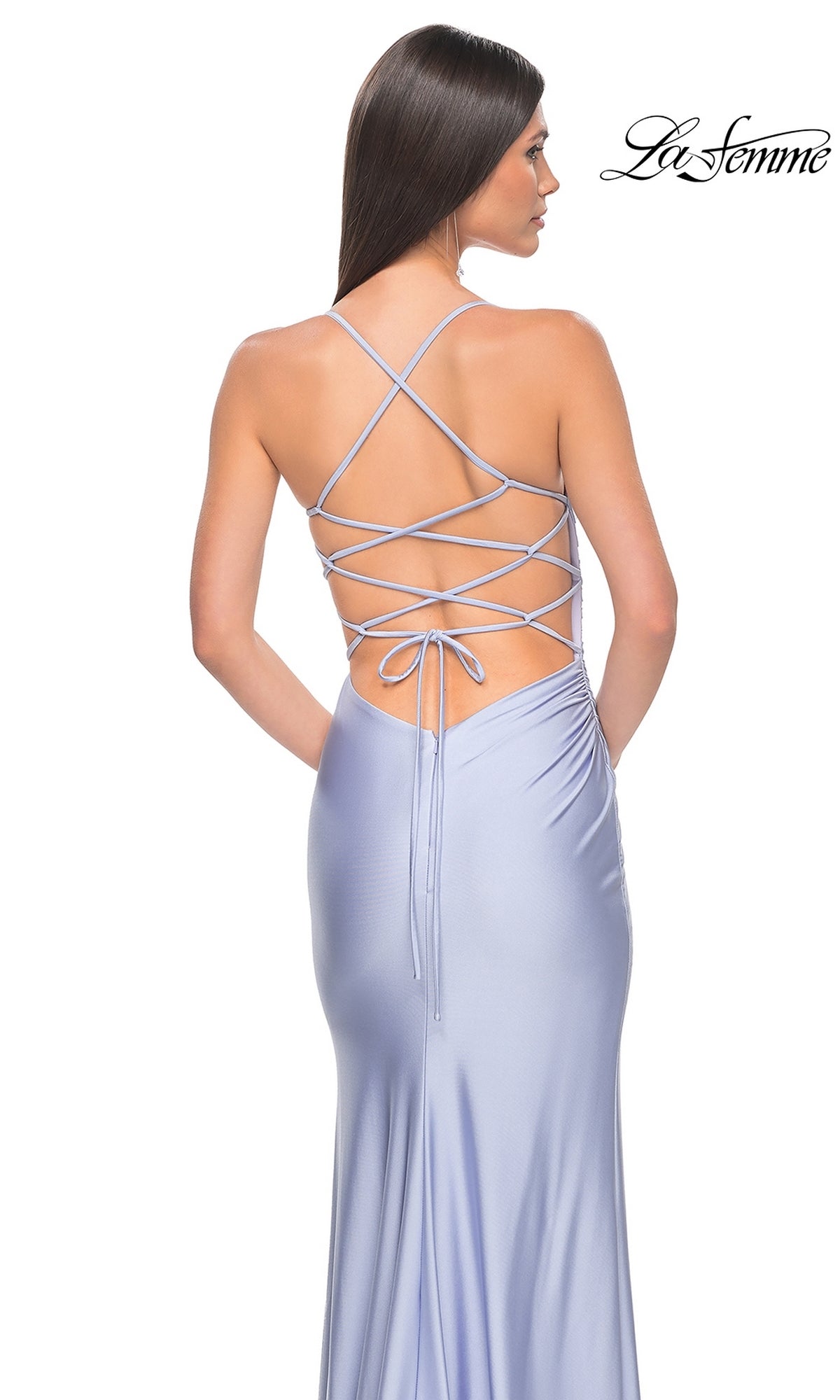 La Femme Light Periwinkle Dresses