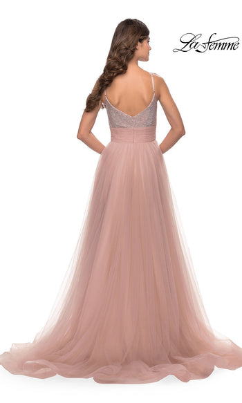 La Femme Dusty Mauve Dresses