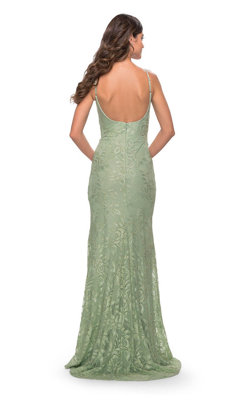 La Femme 31259C Tulle Beaded Embroidered Sleeveless Prom Dress