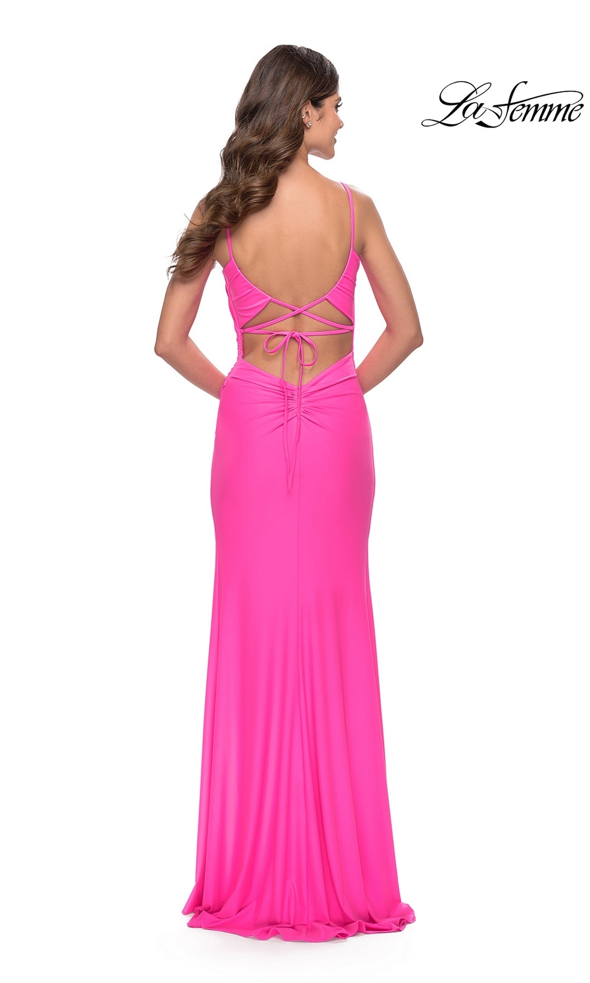 La Femme Hot Coral Dresses